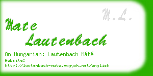 mate lautenbach business card